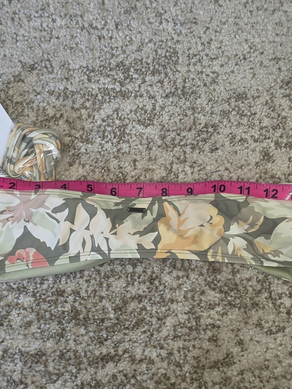 NWT O'Neill Veda Tropical Bandeau Bikini Top Sz L & Salt Cove Shimmer Bottoms XL - Picture 8 of 9